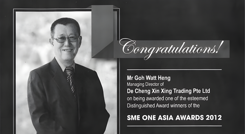 De Cheng Xin Xing Trading Pte Ltd Honored with SME One Asia Award