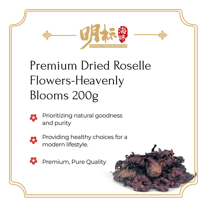 Premium Dried Roselle Flowers-Heavenly Blooms 200g