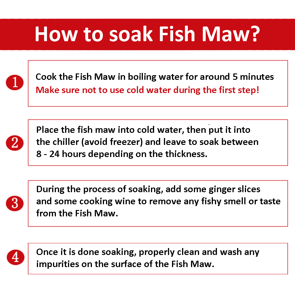 Premium Fish Maw (Cod Fish) 100g 鳕鱼鳔